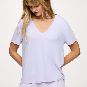 V-Neck Pajama Tee | Lilac