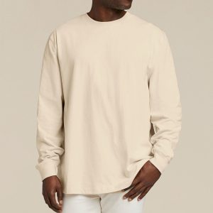 Long Sleeve Boxy Tee | Bone