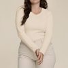 Long Sleeve Ribbed Crewneck Bodysuit | Bone