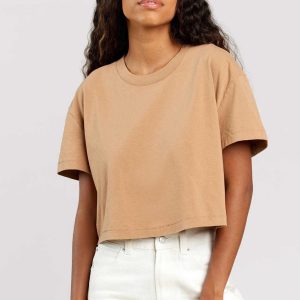 Vintage Cotton Cropped Tee | Cinnamon