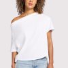 Vintage Cotton Off The Shoulder T-Shirt | White