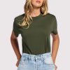 Soft Cotton Everyday T-Shirt Bodysuit | Darkest Olive