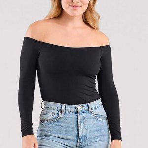 Off The Shoulder Bodysuit | Black