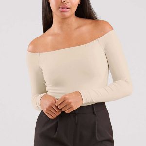 Off The Shoulder Bodysuit | Bone