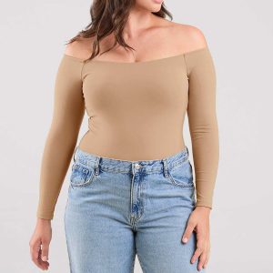 Off The Shoulder Bodysuit | Oat