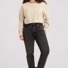 Cropped Crewneck Sweatshirt | Bone