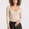Sweetheart Sweater Bodysuit | Heather Oat