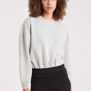 Vintage Fleece Cinch Waist Sweatshirt | Heather Grey
