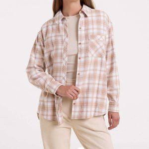 Boyfriend Flannel | White/Sand