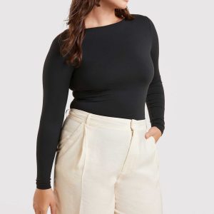 Open Back Bodysuit | Black