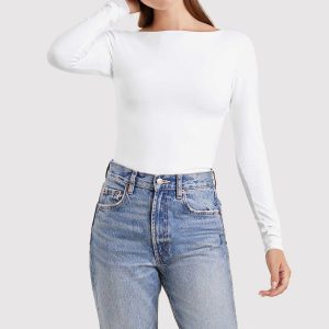 Open Back Bodysuit | White