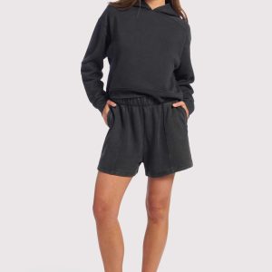Vintage Fleece Seamed Short | Washed Black