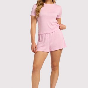 Heart Pointelle Pajama Cheeky Short | Bon Bon