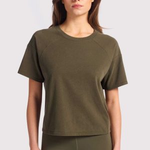 Steady Seamed Tee | Darkest Olive