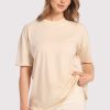 Soft Cotton Oversized Tee | Bone