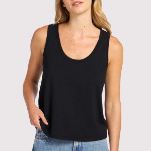 Soft Cotton Everyday Tank | Black