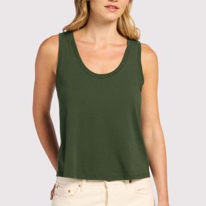 Soft Cotton Everyday Tank | Darkest Olive