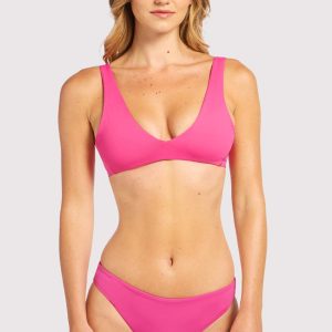 Plunge Bikini Top | Fuchsia