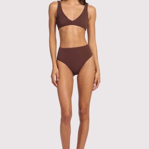 High Waist Bikini Bottom | Coffee
