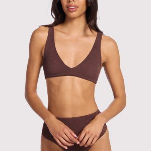 Plunge Bikini Top | Coffee