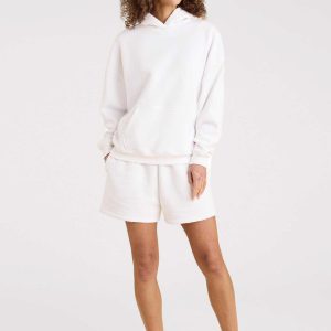 Vintage Fleece Short | White