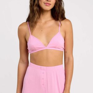 Mini Rib Bralette | Bubblegum Pink