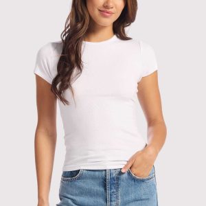 Slinky Rib Tee | White