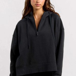 Vintage Fleece Downtime Quarter-Zip | Black