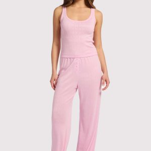 Heart Pointelle Pajama Wide Leg Pant | Bon Bon