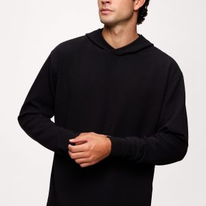Performance Waffle Hoodie | Black