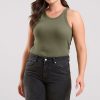 Essential Rib Tank Top | Olive