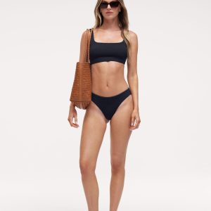 Low Waist Bikini Bottom | Crispy Black