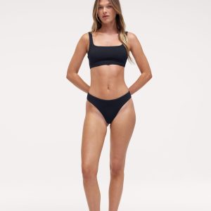 Square Neck Bikini Top | Crispy Black