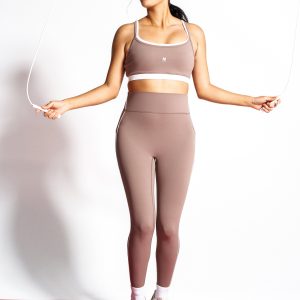 Motion Piped Legging with Pocket | Cocoa