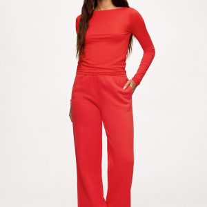 Core Fleece Wide Leg Sweatpant | Chili