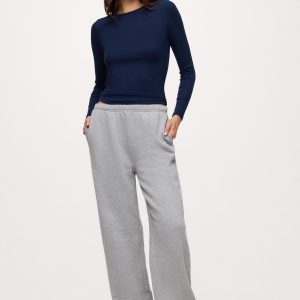 Core Fleece Wide Leg Sweatpant | Heather Grey