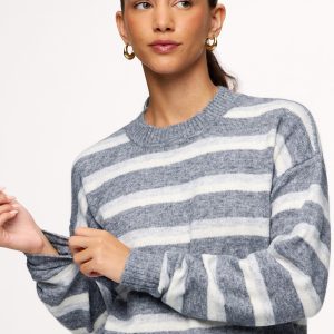 Cozy Knit Stripe Sweater