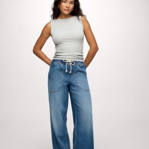 Slinky Rib Boatneck Tank | Heather Grey