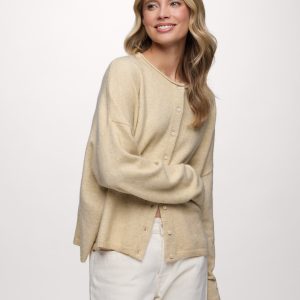 Cozy Knit Boxy Cardigan | Heather Oat