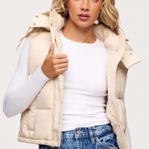 Peak Puffer Vest | Bone