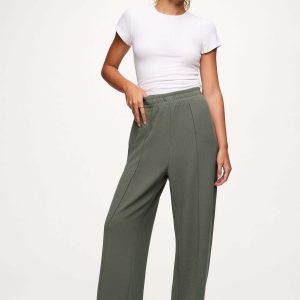 Performance Waffle Wide Leg Pant | Olive